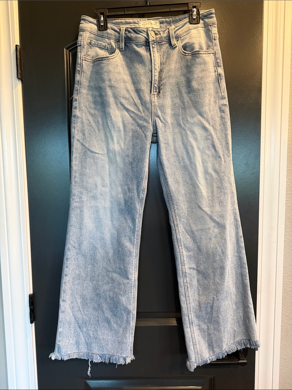 Risen Jeans High Rise Crop Straight Leg